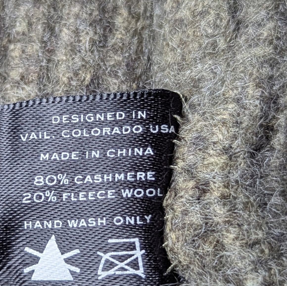 NWOT Cirque Mountain Sage Green Cashmere Wool Knit Beanie Toque Hat Colorado - Picture 6 of 7